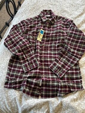 Covington Burgundy Plaid Long-Sleeve Button-Down Shirt